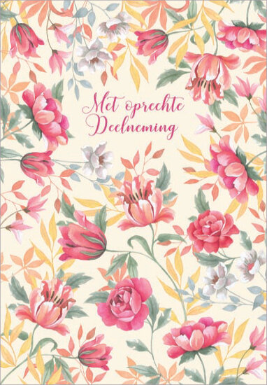 wenskaart correspondances - met op rechte deelneming - bloemen