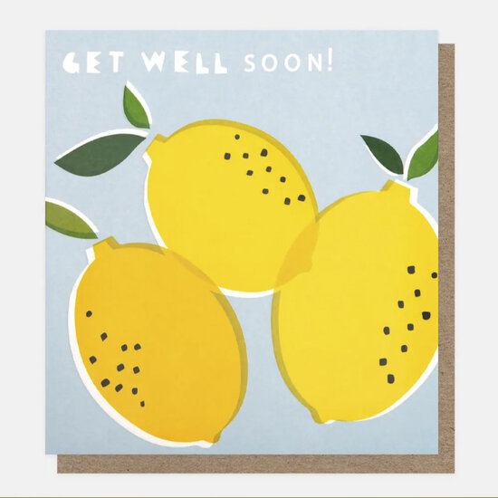 beterschapskaart caroline gardner - get well soon! - citroenen