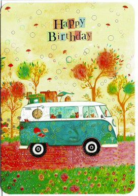 wenskaart correspondances Jehanne Weyman - happy birthday