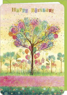 verjaardagskaart Jehanne Weyman - happy birthday - verjaardagsboom