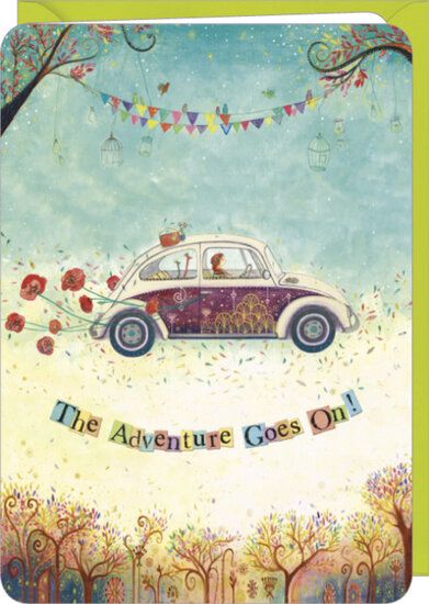 wenskaart correspondances Jehanne Weyman - the adventure goes on |Muller wenskaarten