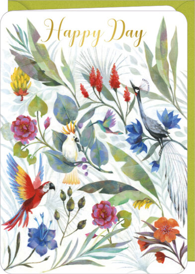 wenskaart correspondances - happy day - jungle |Muller wenskaarten
