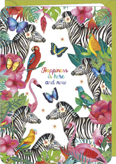 wenskaart correspondances Mila - happiness is here ande now |Muller wenskaarten