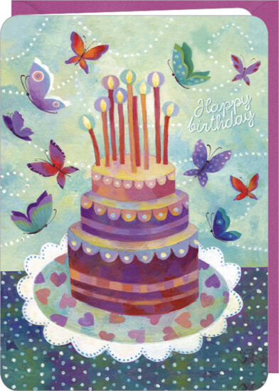 verjaardagskaart Correspondances - happy birthday - taart |Muller wenskaarten