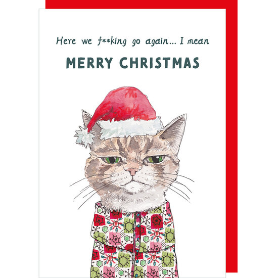 kerstkaart rosie made a thing - tipp top - merry christmas - here we go again - kat