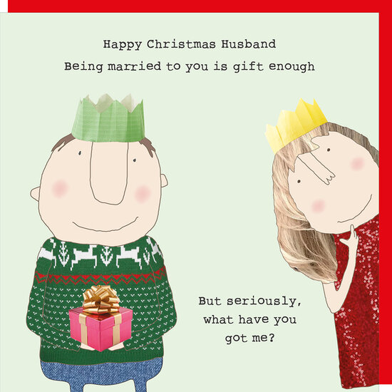 kerstkaart rosie made a thing -  happy christmas husband