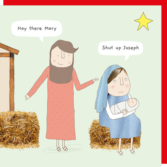 kerstkaart rosie made a thing - hay there mary