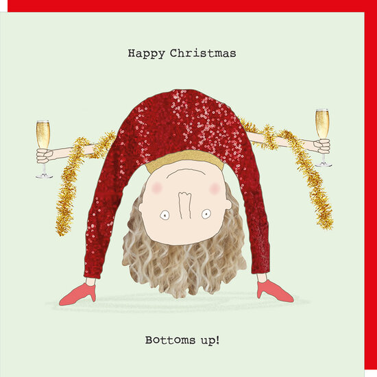 kerstkaart rosie made a thing - happy christmas bottoms up