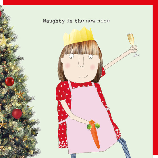 kerstkaart rosie made a thing - naughty is the new nice