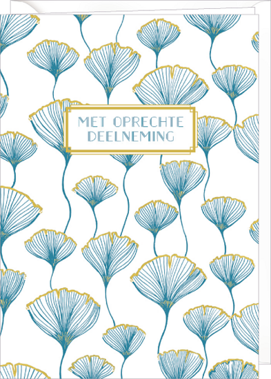 wenskaart correspondances - met op rechte deelneming - blauw