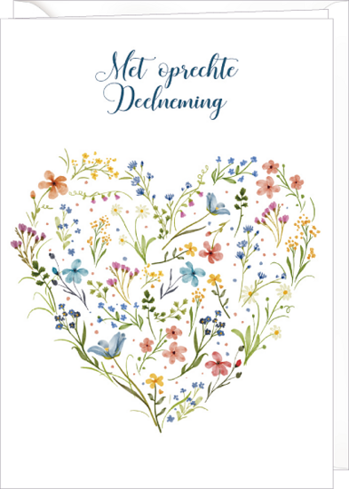 wenskaart correspondances Rosie Hilyer - met op rechte deelneming - hart