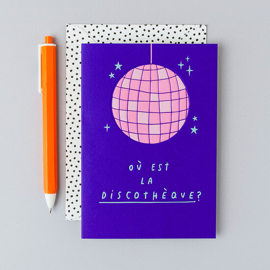 wenskaart rosie made a thing - Pop! - o&ugrave; est la discoth&egrave;que | Muller wenskaarten