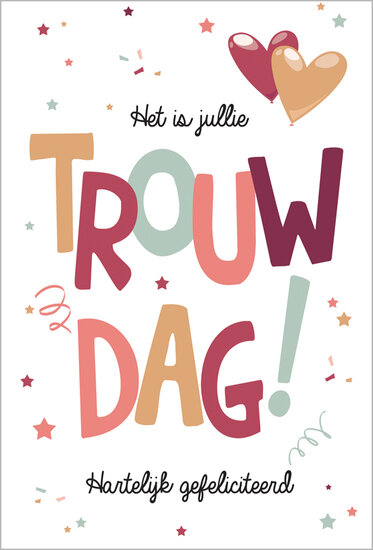 felicitatiekaart - het is jullie trouwdag!| muller wenskaarten