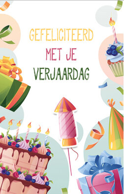 verjaardagskaart - gefeliciteerd met je verjaardag | muller wenskaarten