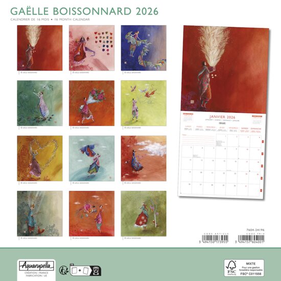 kalender 2025 - 2026 gaelle boissonnard - groen