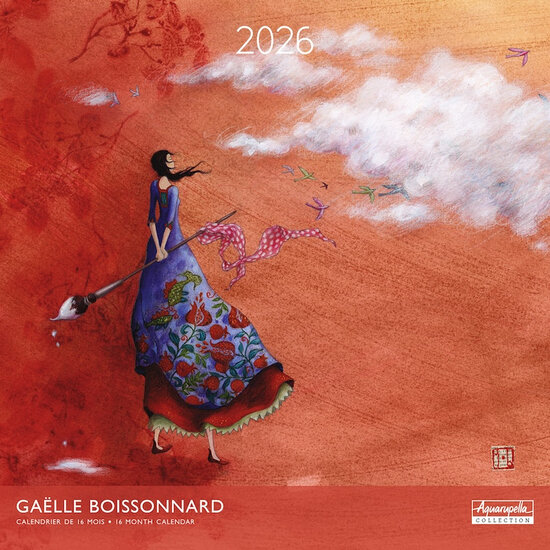 kalender 2025 - 2026 gaelle boissonnard - roodbruin | Muller wenskaarten