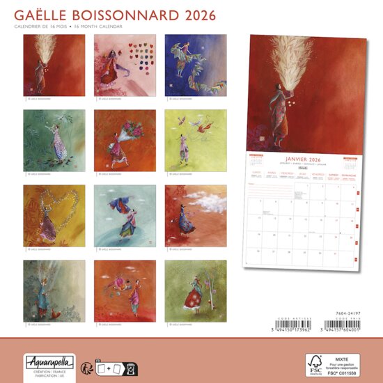 kalender 2025 - 2026 gaelle boissonnard - roodbruin