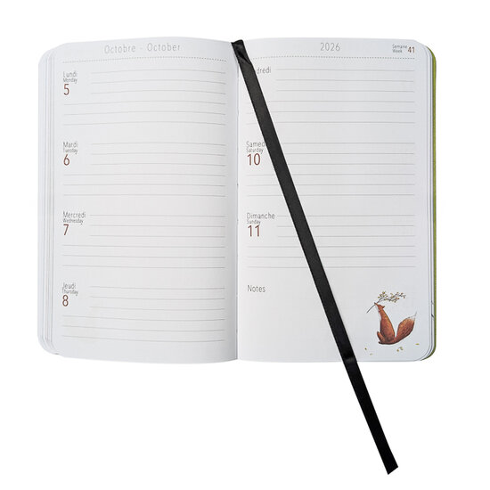 kleine agenda 2026 gaelle boissonnard - geel groen (10 x 16,5 cm)