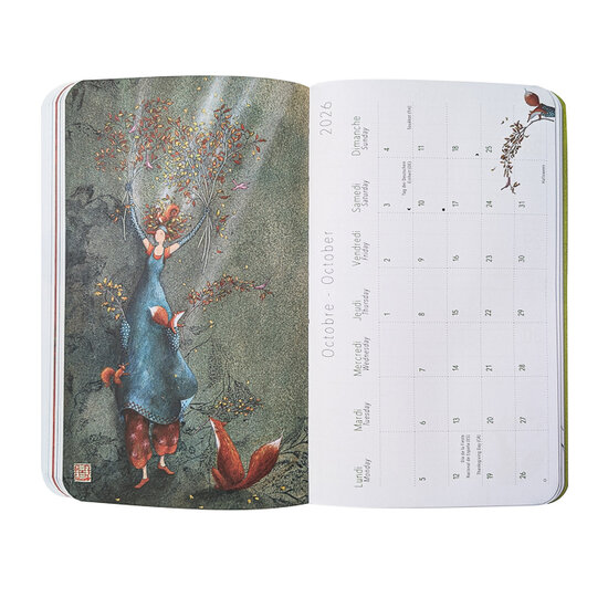 kleine agenda 2026 gaelle boissonnard - geel groen (10 x 16,5 cm)