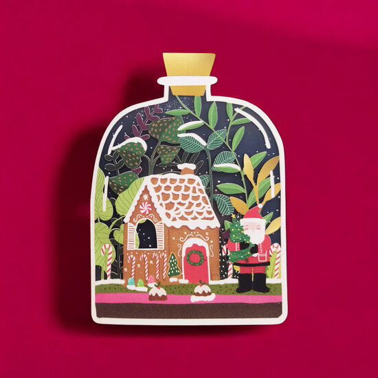lasergesneden kerstkaart - koekhuisje | Muller wenskaarten