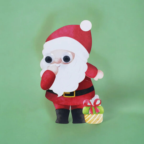wiebelhoofd kerstkaart - kerstman | muller wenskaarten