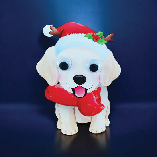 wiebelhoofd kerstkaart - hond