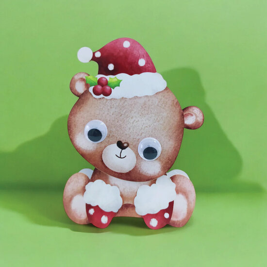 wiebelhoofd kerstkaart - beer | muller wenskaarten