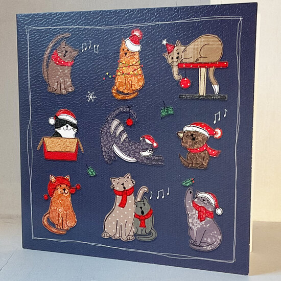 12 kerstkaarten noel tatt - prettige kerstdagen en een gelukkig nieuwjaar - katten | muller wenskaarten
