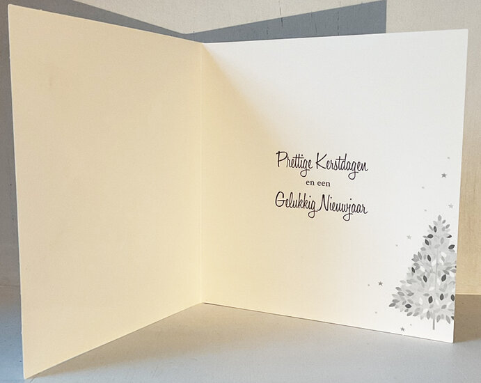 12 kerstkaarten noel tatt - prettige kerstdagen en een gelukkig nieuwjaar - kerstboom en duiven
