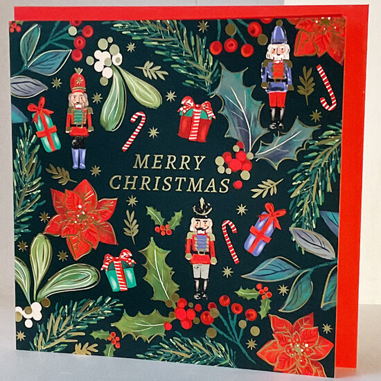 8 kerstkaarten Clare Maddicott - merry christmas - notenkraker | muller wenskaarten | online kaarten bestellen