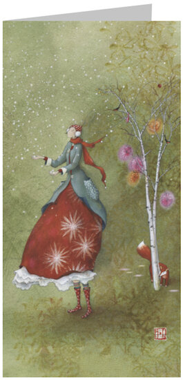 luxe kerstkaart ga&euml;lle boissonnard - sneeuw | Muller wenskaarten