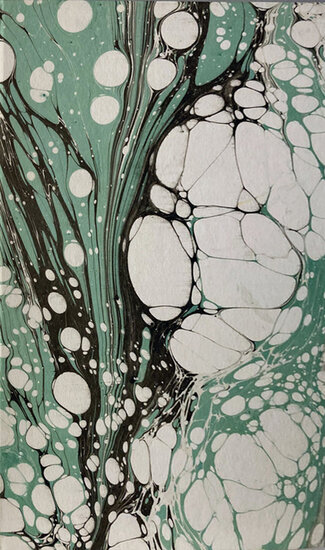 luxe notitieboek - blauw, wit, bruin