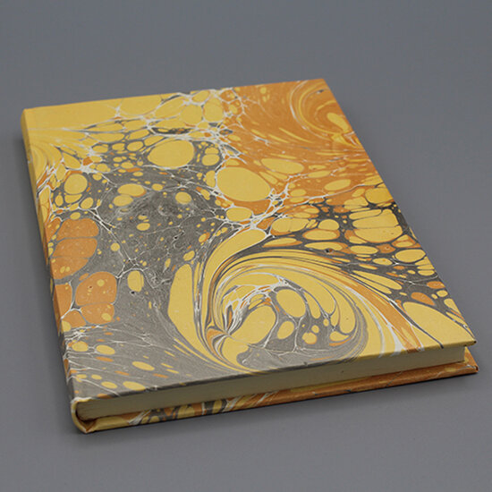 luxe A5 notitieboek - bruin, geel