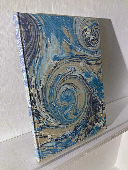 luxe notitieboek - blauw, beige