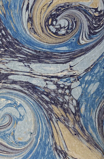 luxe notitieboek - blauw, beige