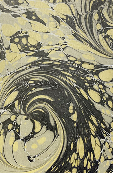 luxe A5 notitieboek - bruin, geel