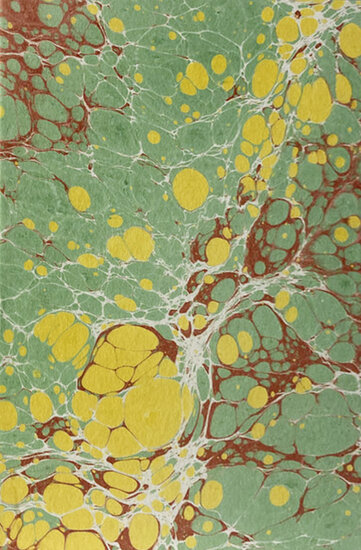 luxe gelinieerd notitieboek - groen, geel, bruin