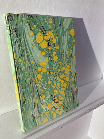 luxe A5 gelinieerd notitieboek -  geel, blauw, bruin