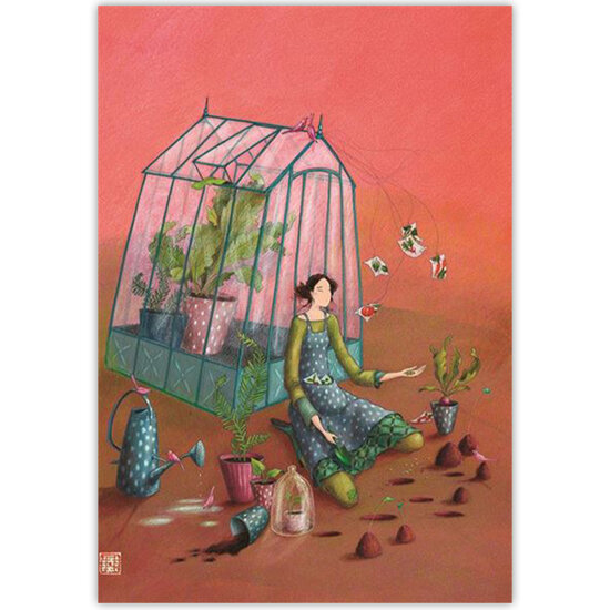 schriftje 10,5 x 15 cm van Ga&euml;lle Boissonnard - broeikas | muller wenskaarten