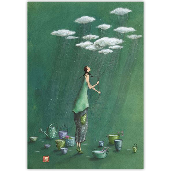 schriftje 10,5 x 15 cm van Ga&euml;lle Boissonnard - wolken | muller wenskaarten