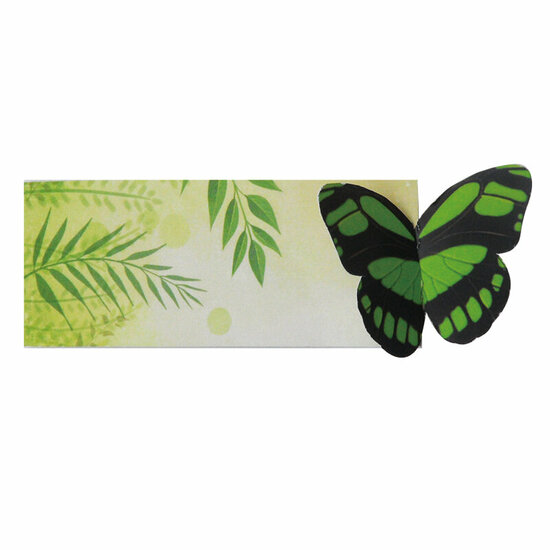 3d vlinder boekenlegger - groen | mullerwenskaarten