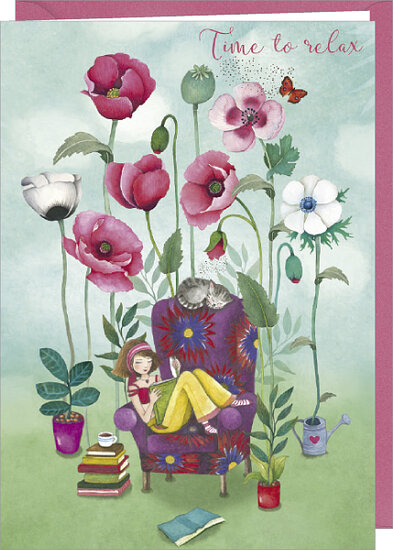 wenskaart correspondances, mila - time to relax | mullerwenskaarten