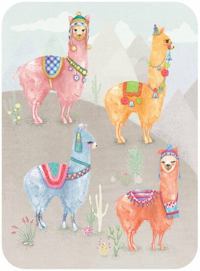 luxe wenskaart santoro eclectic cards - lama