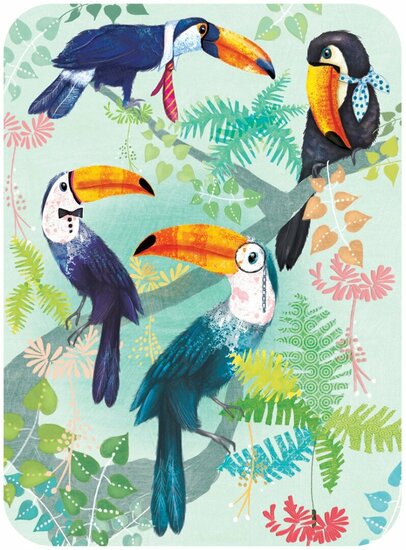 luxe wenskaart santoro eclectic cards - toekan