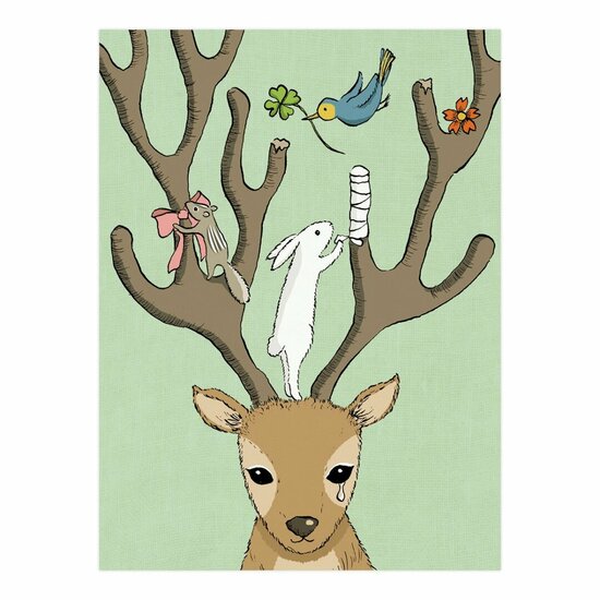 luxe wenskaart santoro eclectic cards - oh deer