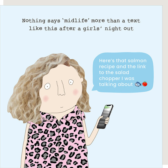 wenskaart rosie made a thing - midlife text | muller wenskaarten