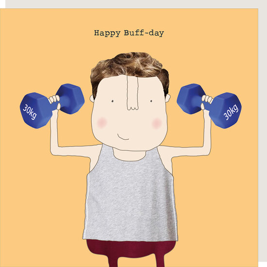 wenskaart rosie made a thing - happy buff-day