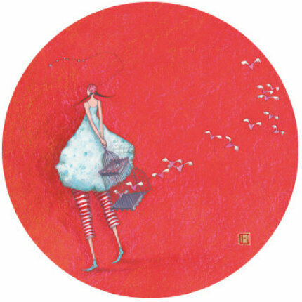 koelkastmagneet Ga&euml;lle Boissonnard - rood | muller wenskaarten