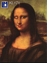 3d ansichtkaart - lenticulaire kaart - mona lisa knipoogt