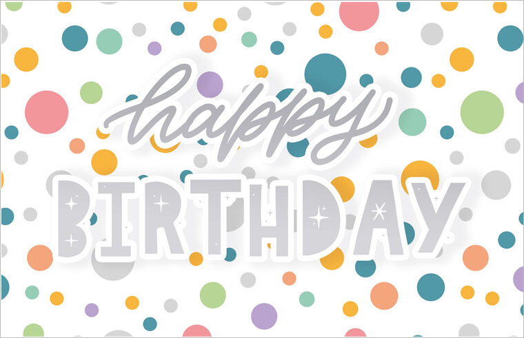 verjaardagskaart - happy birthday - pastel stippen | muller wenskaarten